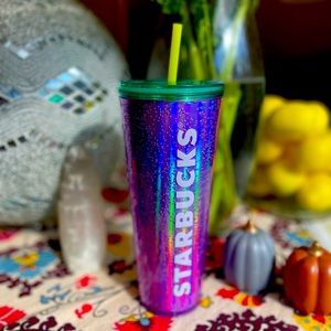 Starbucks Venti Bubble Collector Rainbow Holographic Cold Cup BNWT